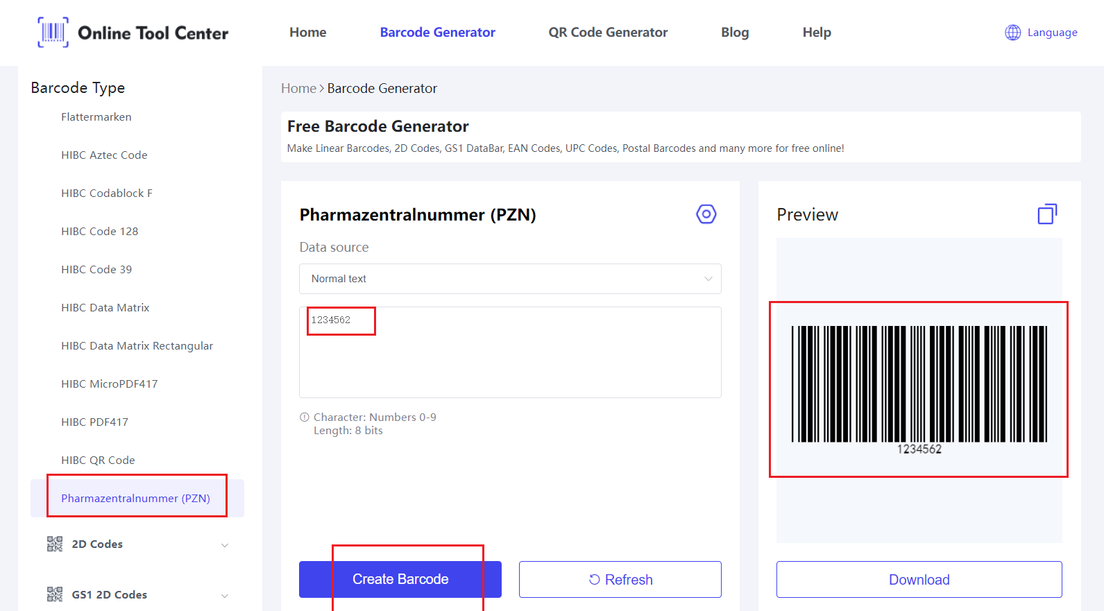 Pharmazentralnumer vöötkoodi generator.png