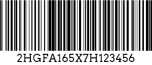 Kood 128 VIN Barcode