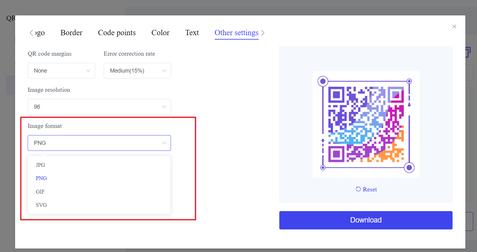 qr koodi vorming