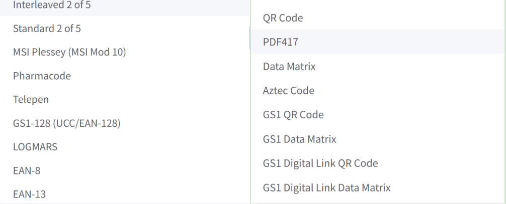 supported 1d 2d barcode formats toetatud 1d 2d viivakoodi vormingud