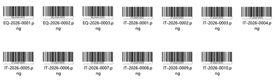 bulk barcodes massikoodid