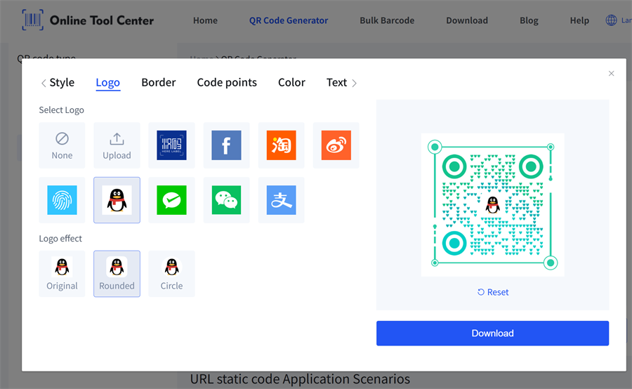 looda kohandatud QR-kood logo