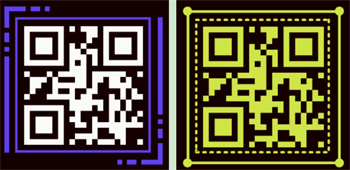 QR Code on Black Background QR-kood mustal taustal