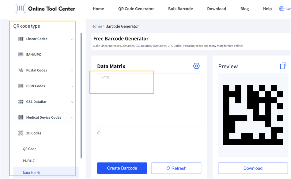 DataMatrixi koodi generaator