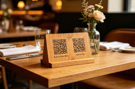 kahekordne QR kood restoranis