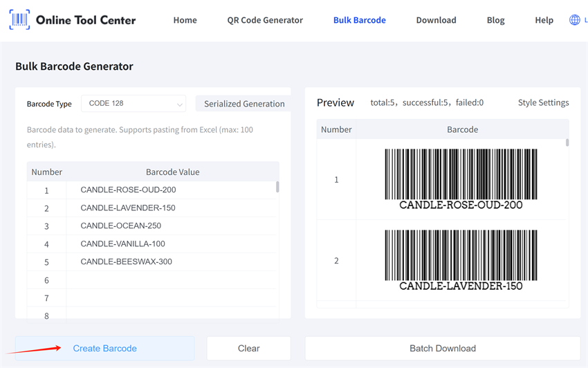 bulk generate soap product barcodes bulk genereerida seebi toote viibakoodid
