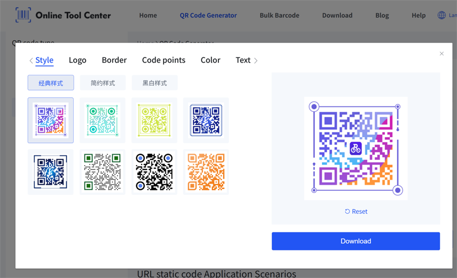 kohandatud QR-koodi stiil