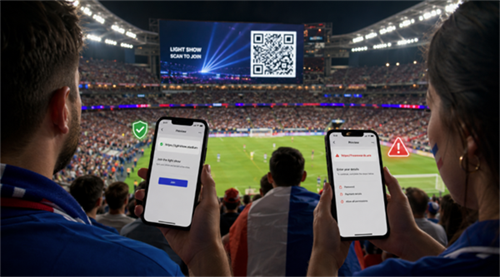 QR-koodi skaneerimine maailmameistriv&otilde;istlusel