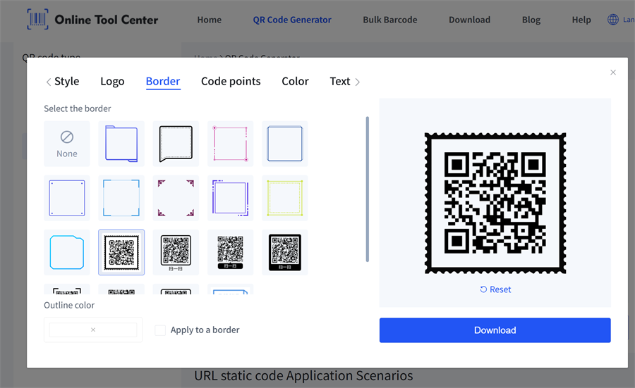 QR-koodi raami lisamine